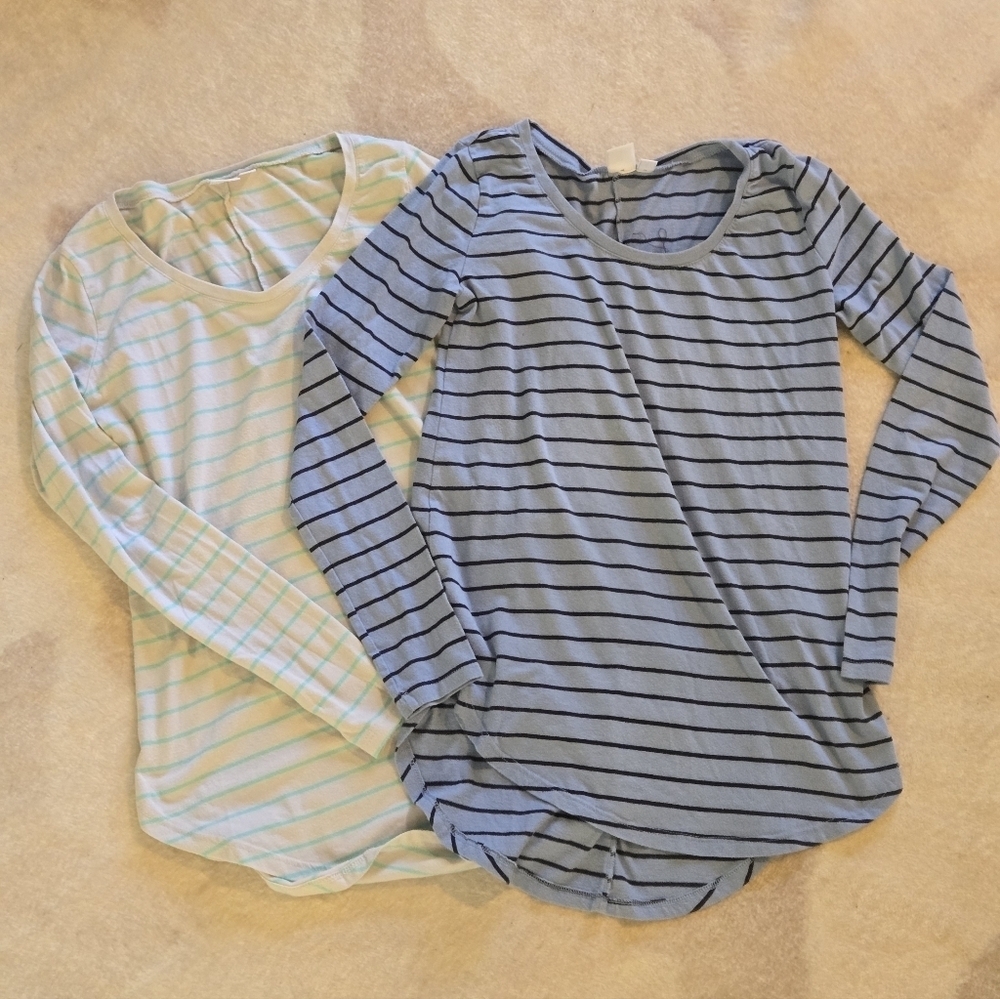 BP Nordstrom Lot Of 2 Long sleeve Striped Tees Tops Small